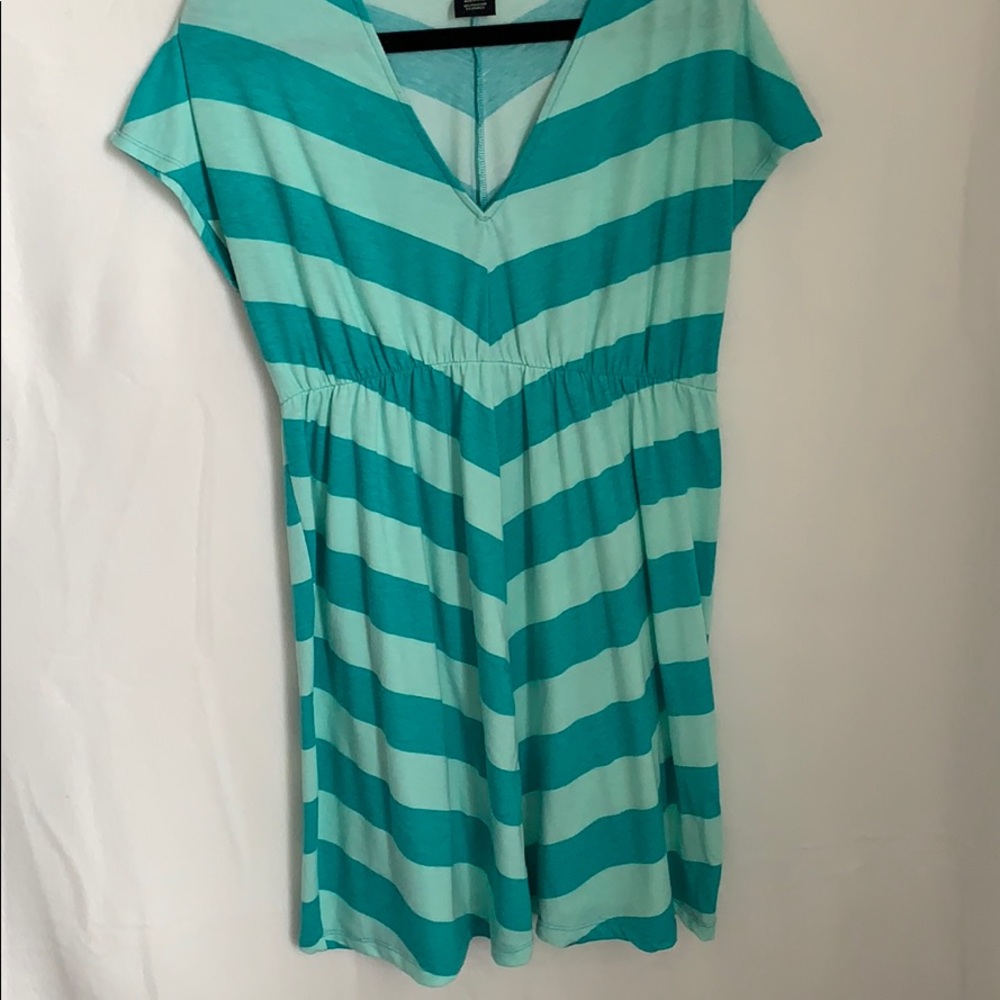 Blue striped sundress